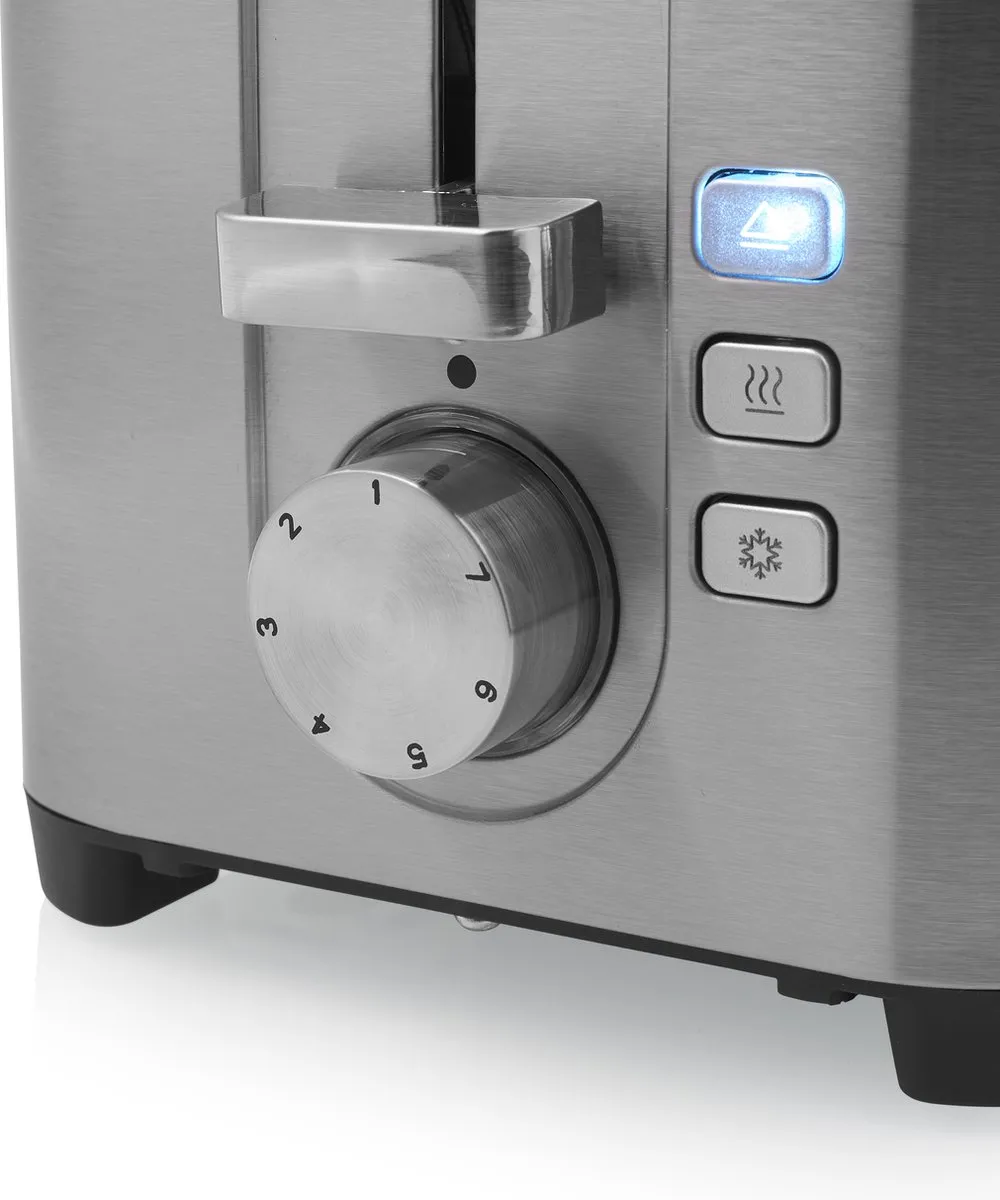 Princess Broodrooster 142402 - Compact - Ontdooi- en verwarmfunctie - Inclusief opzetrekje - 1400W- Zilver