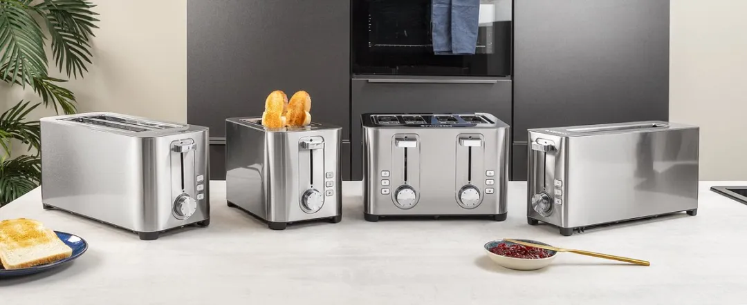 Princess Broodrooster 142402 - Compact - Ontdooi- en verwarmfunctie - Inclusief opzetrekje - 1400W- Zilver