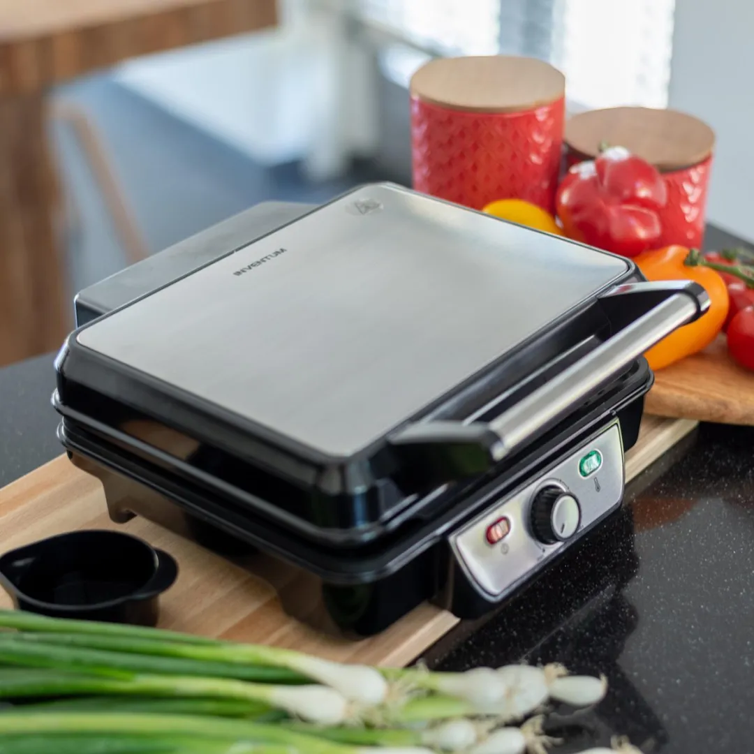 Inventum CG618 Contactgrill 1800W - 28x23cm - PFAS-vrij - Zwart