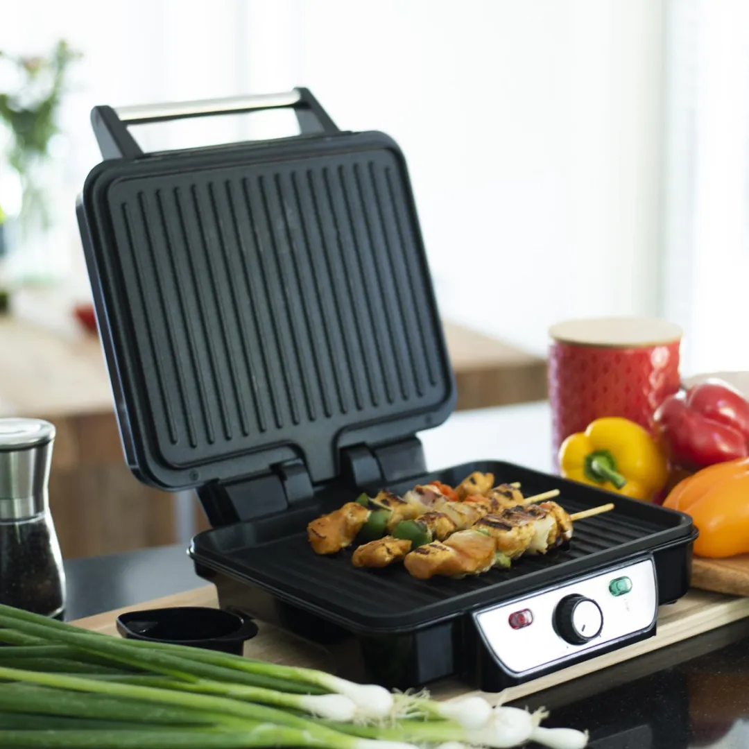 Inventum CG618 Contactgrill 1800W - 28x23cm - PFAS-vrij - Zwart
