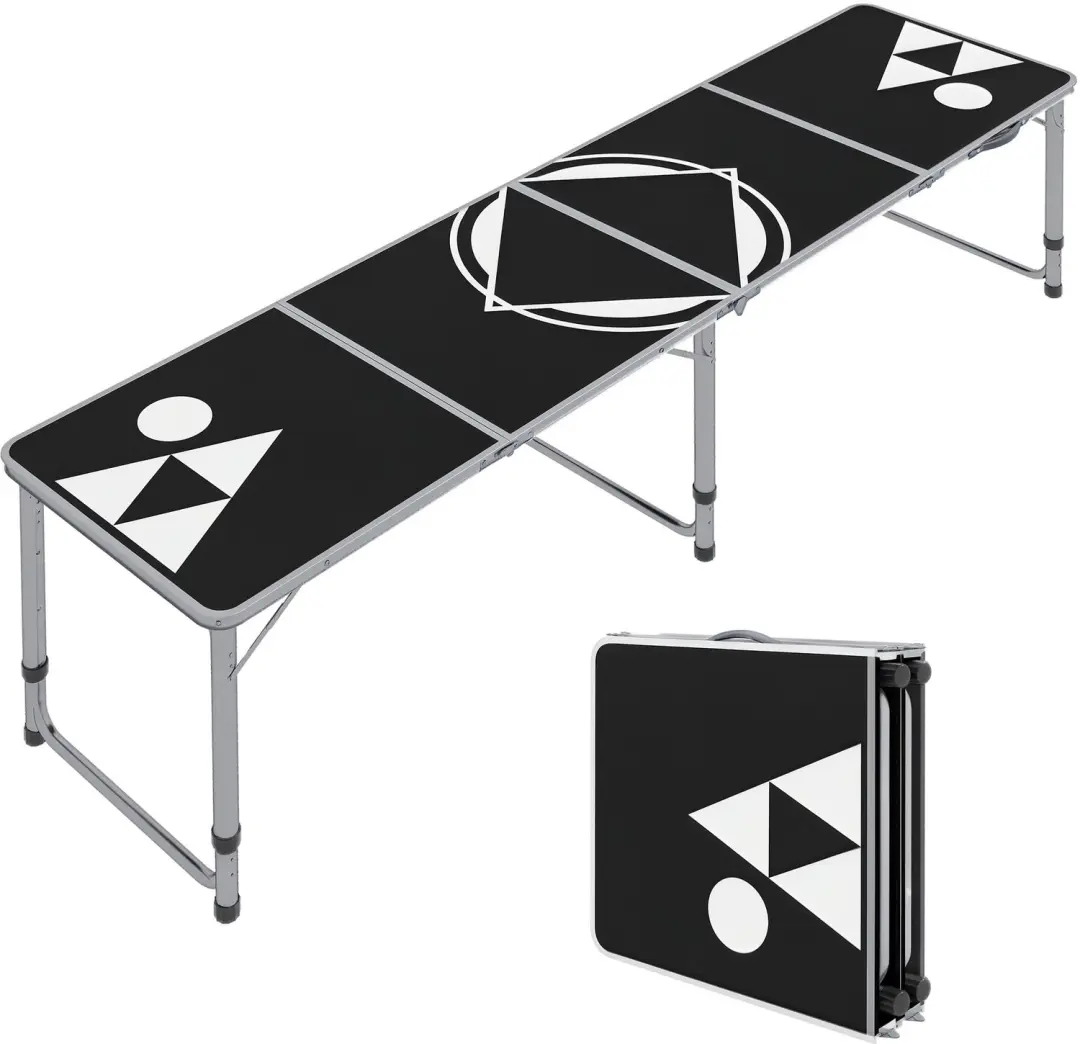 Outsunny opvouwbare bierpongtafel met verstelbare hoogte
