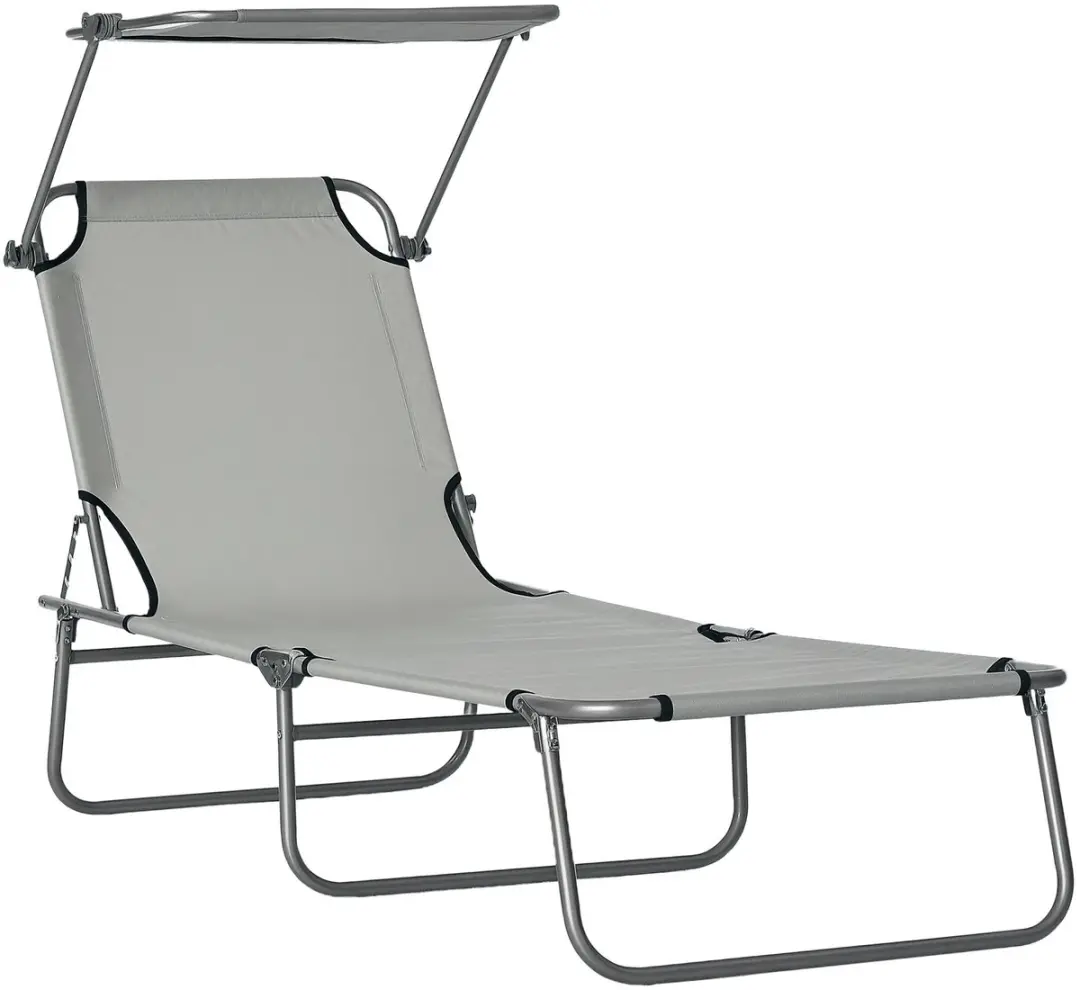 Outsunny zonnebank opvouwbare lange opvouwbare stoel- groot comfort- meerdere st