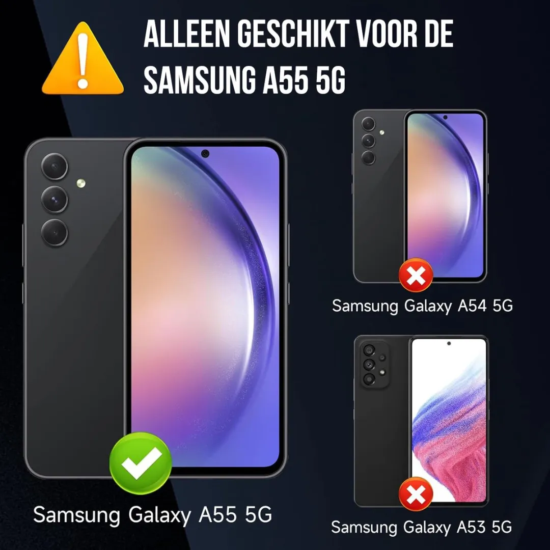 NUVEX Screenprotector & Camera Lens Protector Samsung Galaxy A55 - 6 Stuks