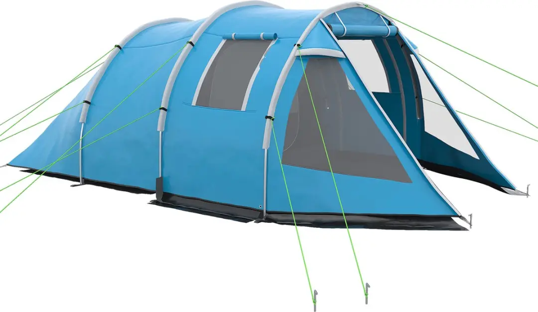 Outsunny Tunneltent voor 4 Personen met UV-bescherming