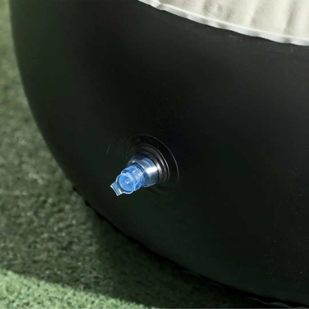 Outsunny Opblaasbare Loungebank met Voetenbank - Lichtgrijs/Zwart - afbeelding 2 van 6