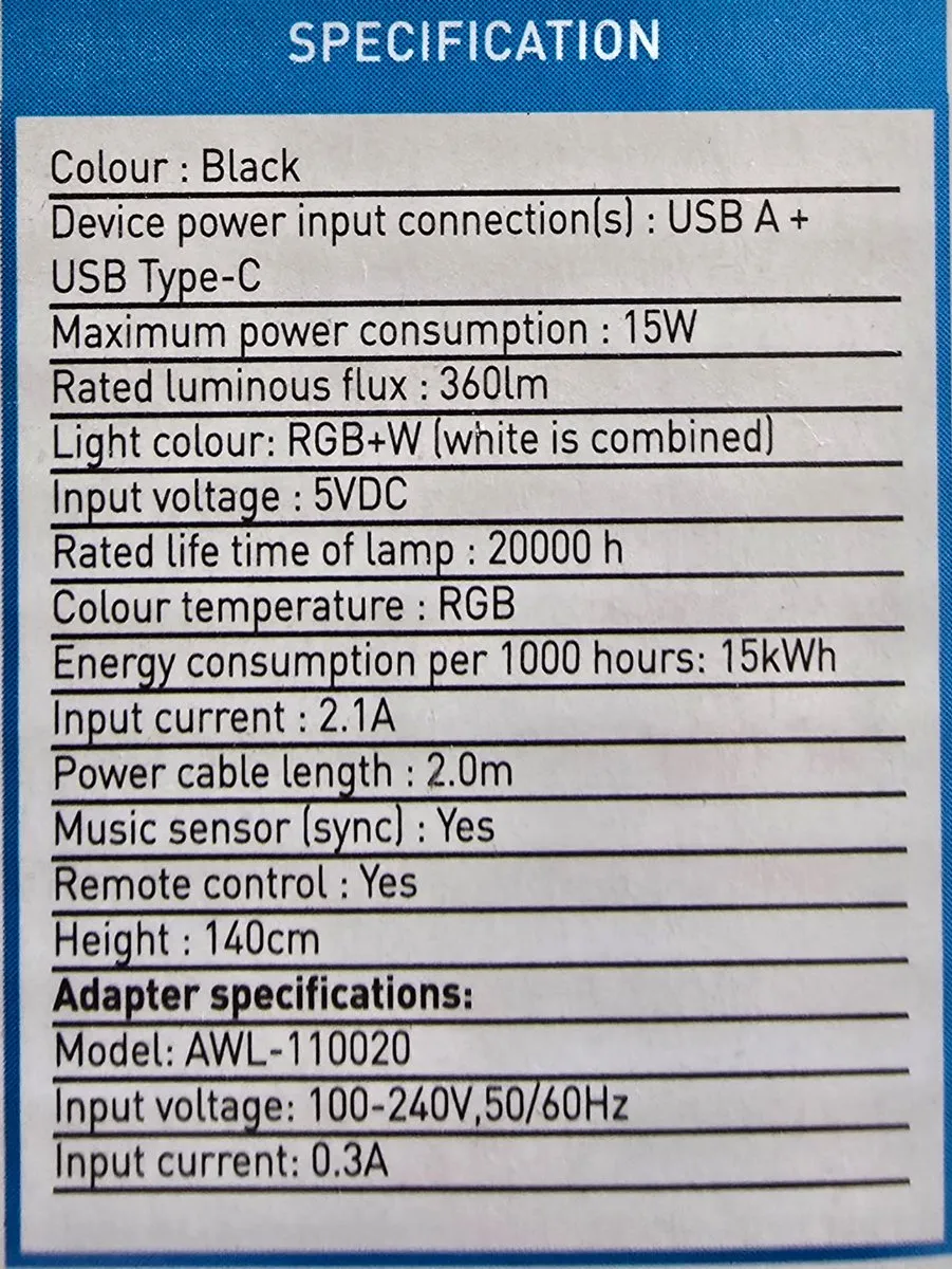 Grundig Led-lichtslang Multicolor - 15W - afbeelding 6 van 6