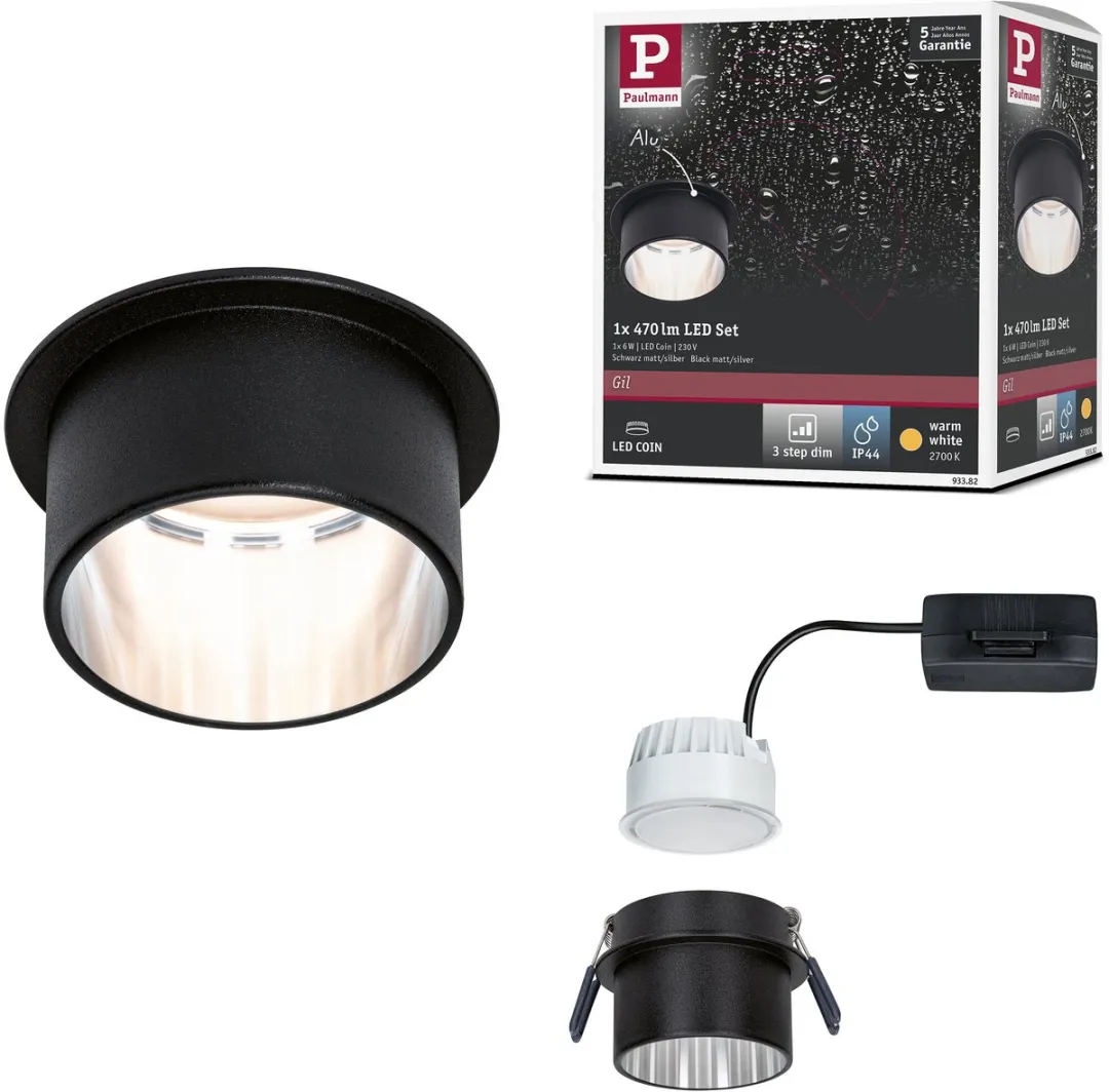Paulmann LED-inbouwlamp 3-Step-Dim Coin 6W 470lm 2700K