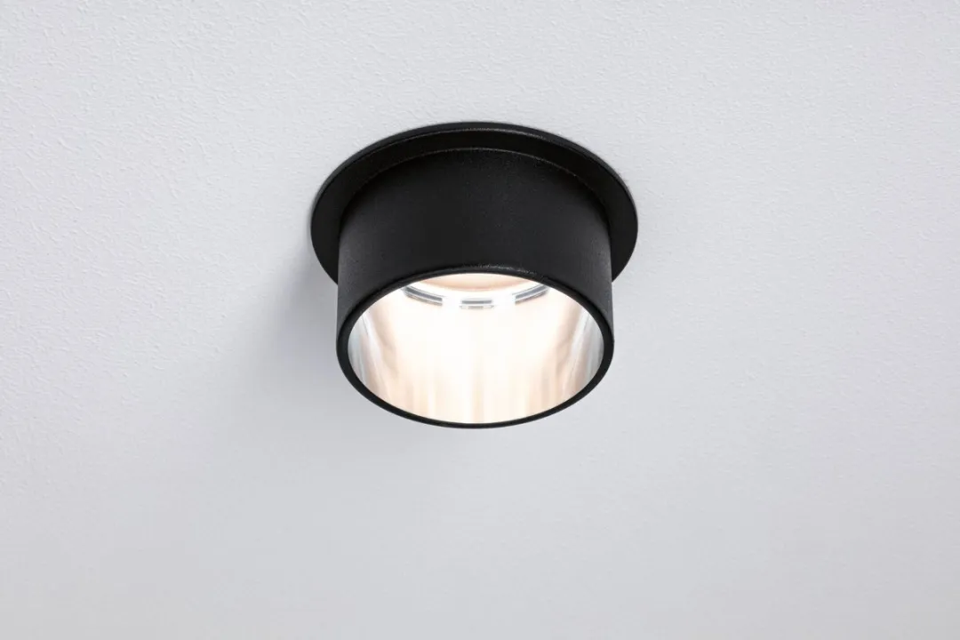 Paulmann LED-inbouwlamp 3-Step-Dim Coin 6W 470lm 2700K - IP44 Zwart mat - afbeelding 6 van 6