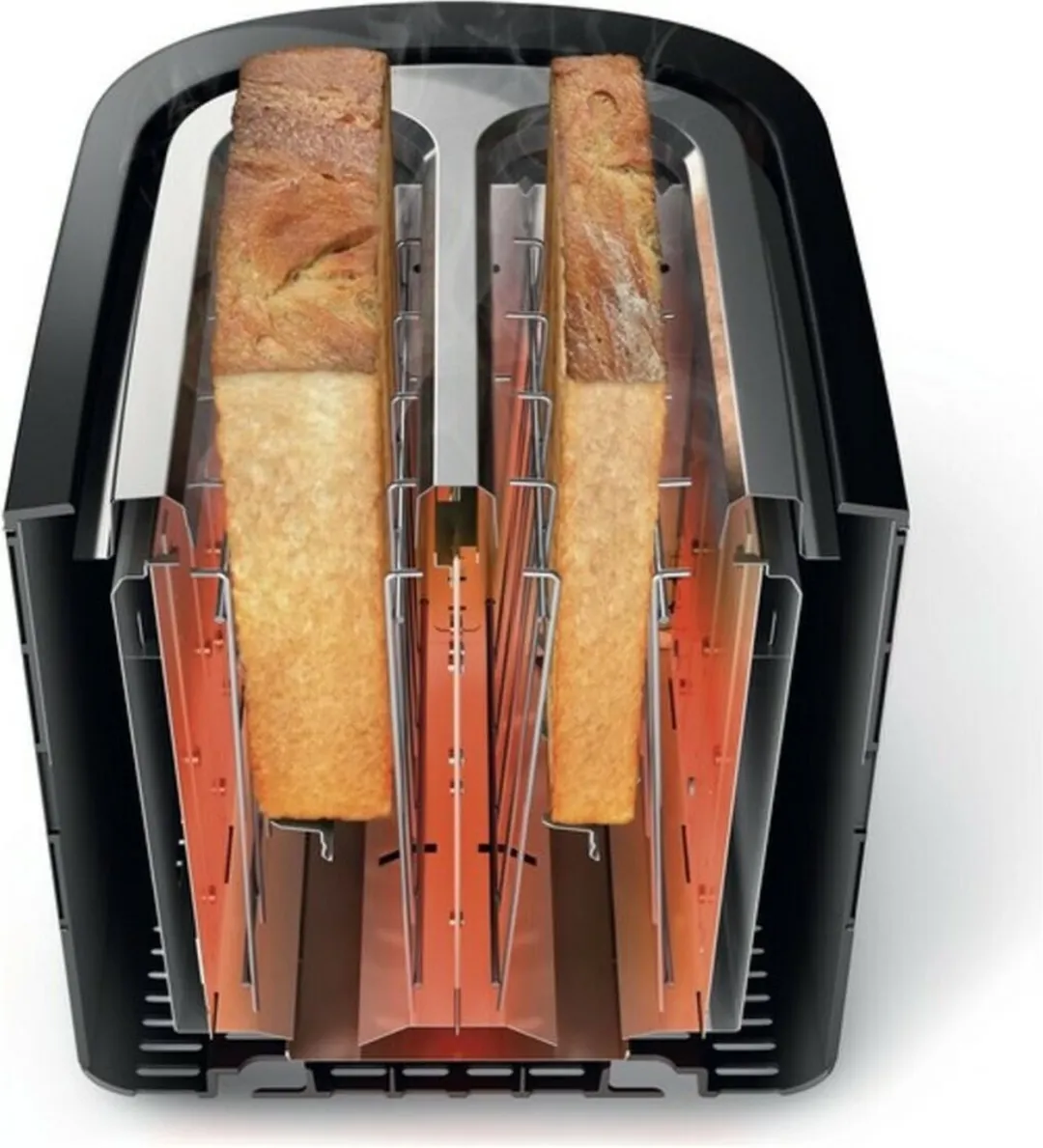 Philips Viva HD2637/90 Broodrooster - 2 Sandwiches - 1000W - Zwart