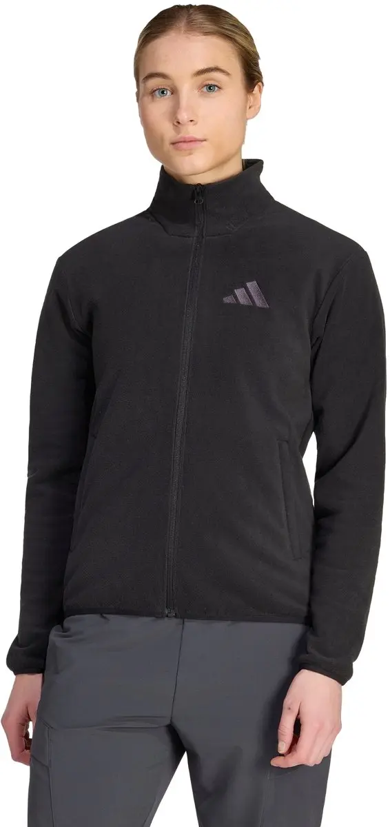 adidas Terrex Multi Essentials Fleece Jack Met Lange Ritssluiting Dames - Zwart - L