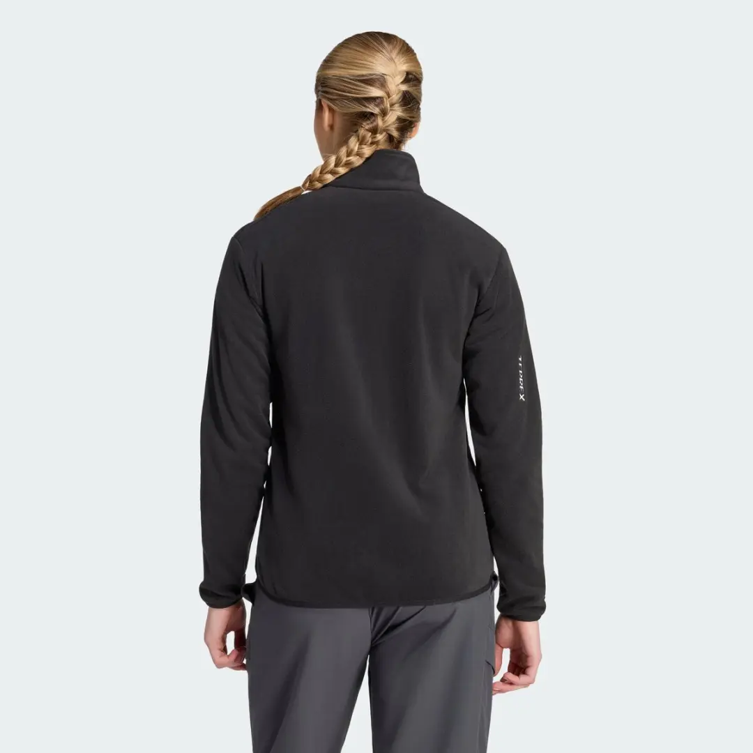 adidas Terrex Multi Essentials Fleece Jack Met Lange Ritssluiting Dames - Zwart - L - afbeelding 5 van 6