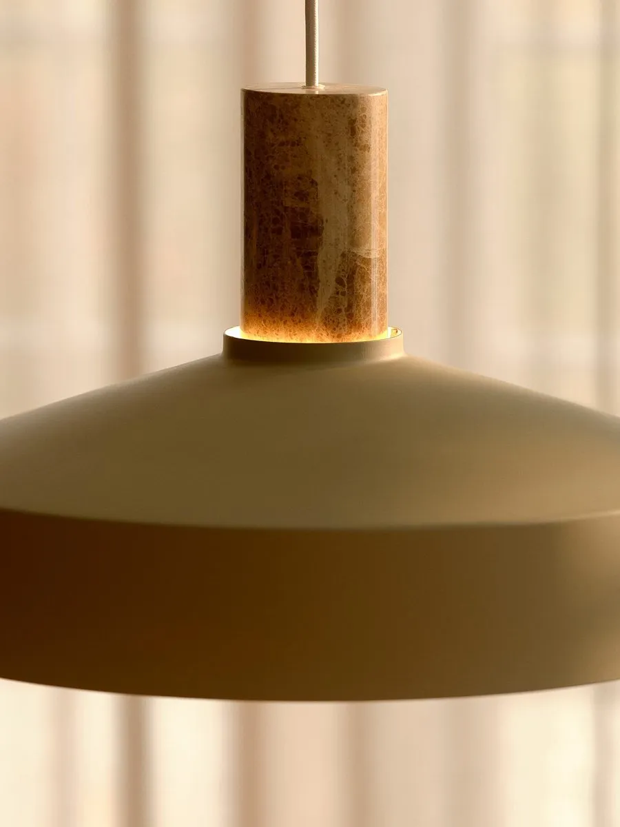 Nordlux Elvas Marmer Hanglamp E27 - Ø37,5cm - Beige