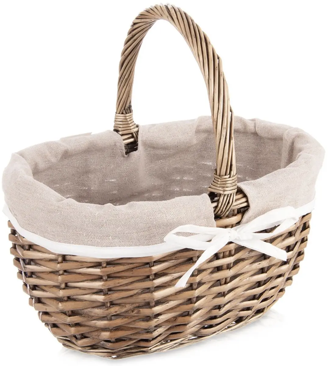 Orion Rieten Picknickmand 32,5x24x32cm - Beige - afbeelding 4 van 4