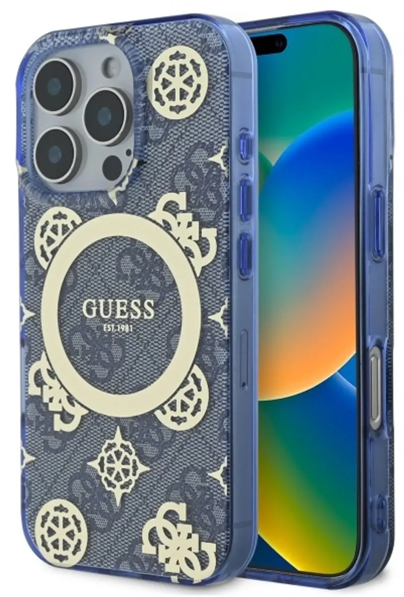 Guess Pioenroos Hardcase Hoesje iPhone 16 Pro Max