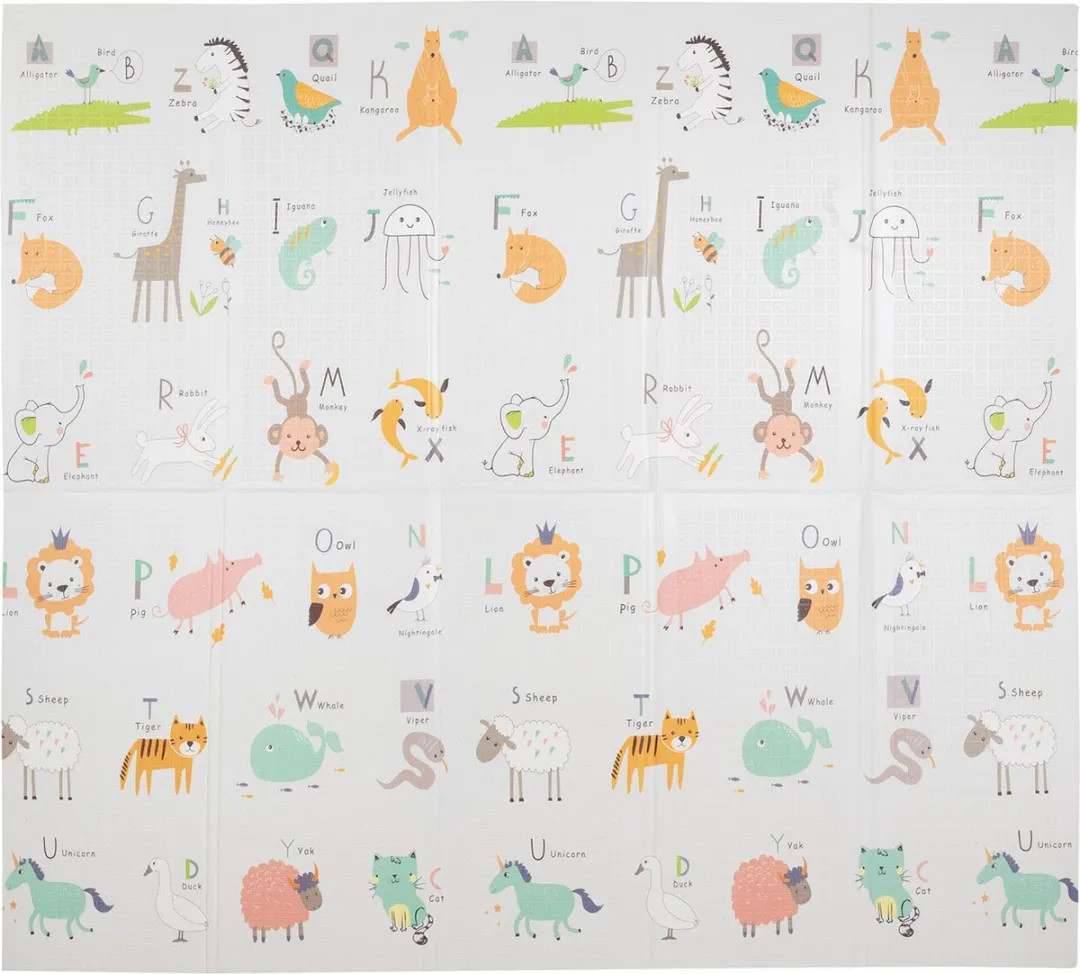 KiddyMoon Schuimmat 180x200cm - Opvouwbaar - Oranje Circus