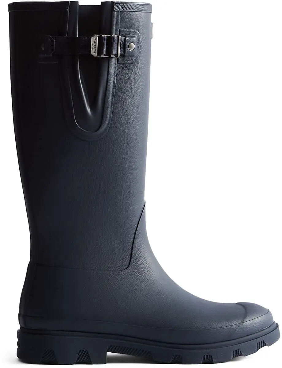 Downpour Adjustable Tall Heren Regenlaarsjes Rubber Blauw Waterdicht