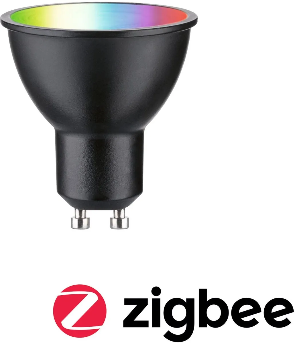 Paulmann Smart Home Zigbee 3.0 LED Reflector GU10 350lm RGBW - Zwart mat
