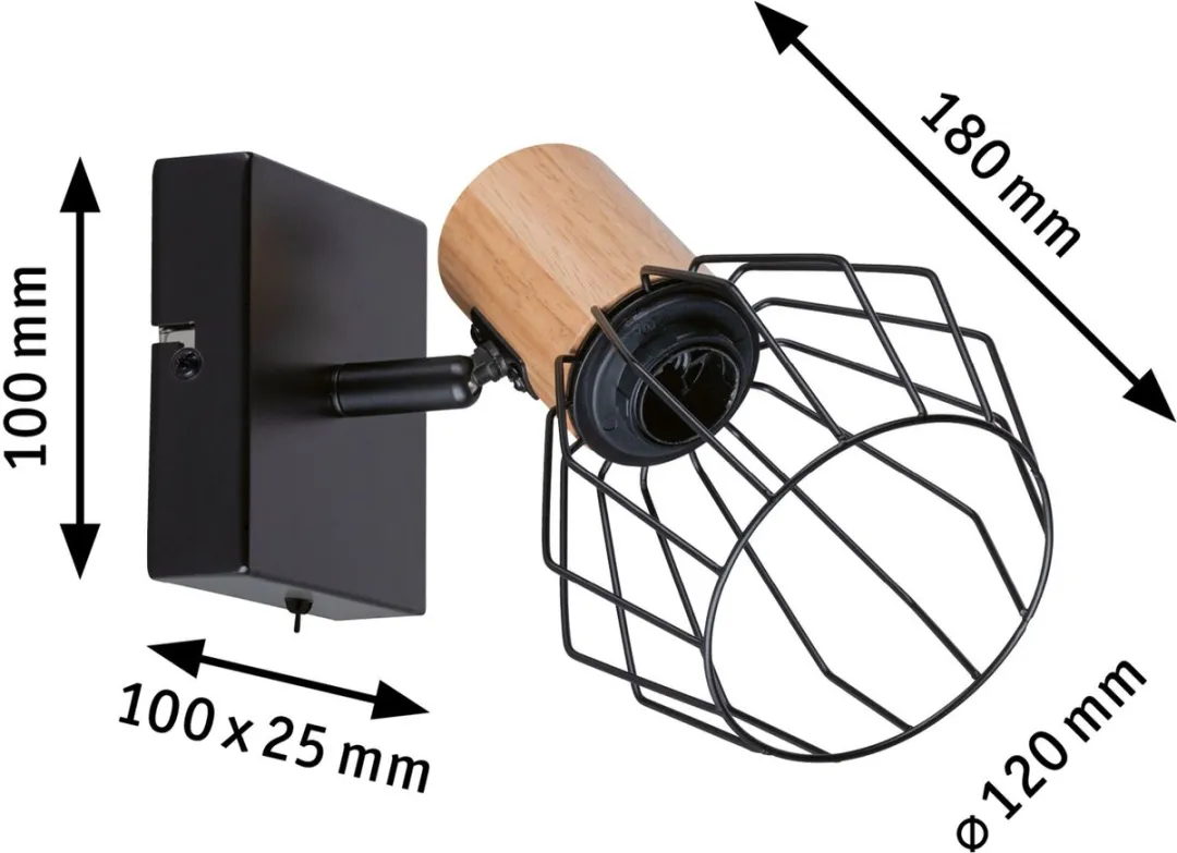 Paulmann Spotlight Lanka E14 20W - Zwart