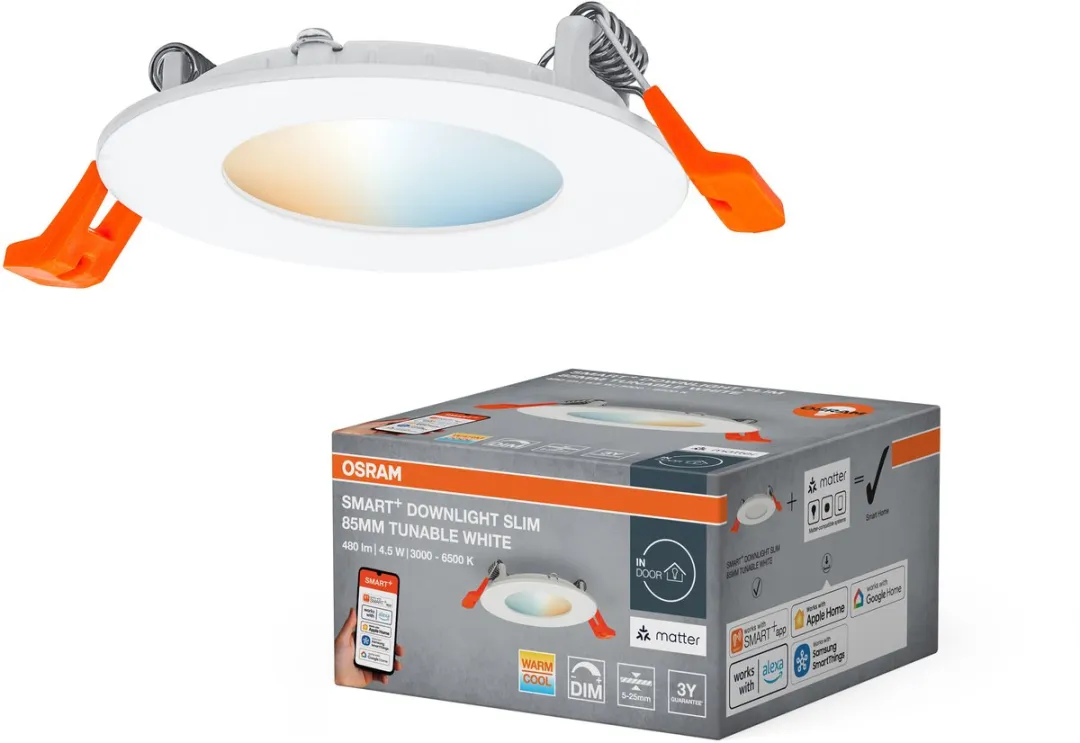 Osram SMART+ Matter Recess Slim Verzonken Spot 8W - 120mm - Wit