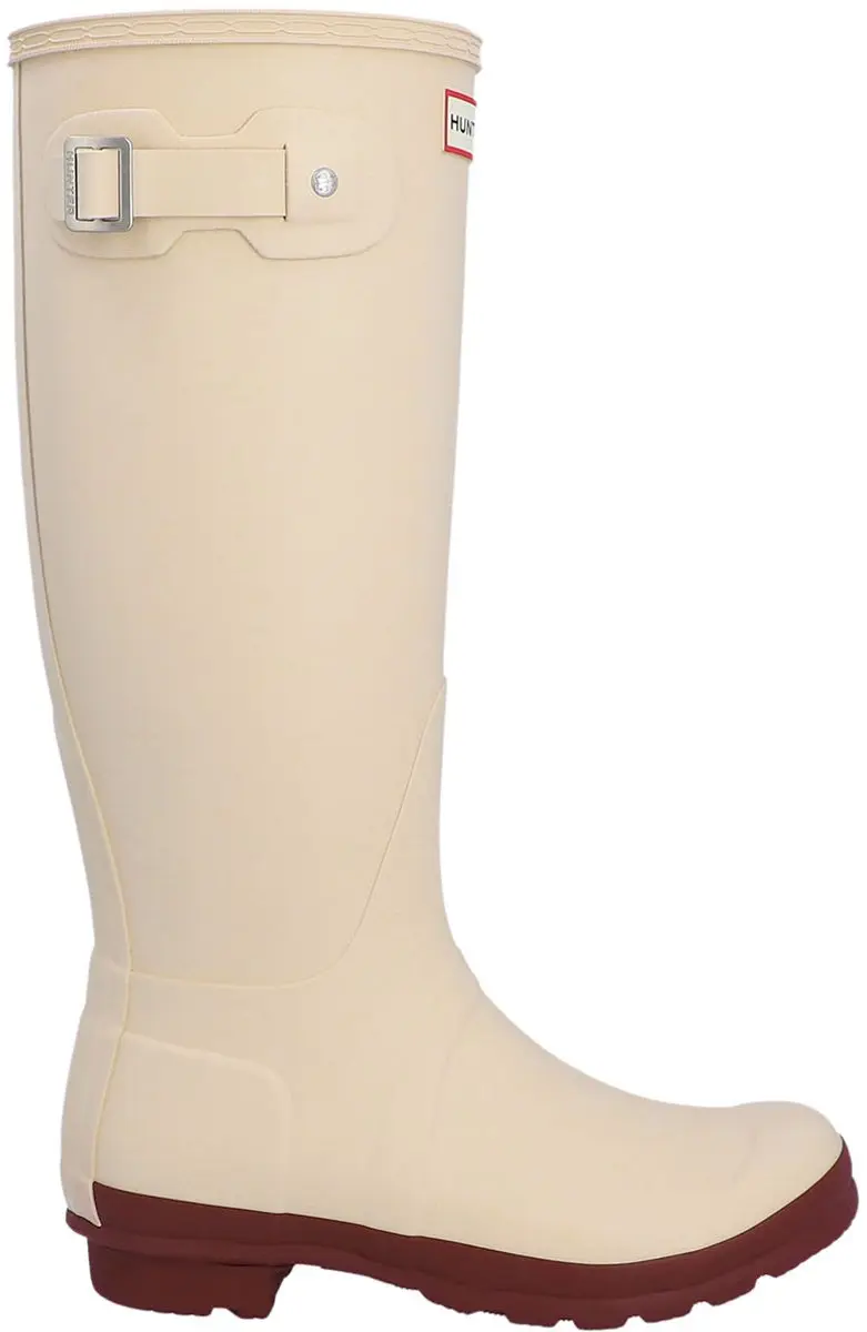 Original Tall Dames Regenlaarsjes Rubber Beige Waterdicht