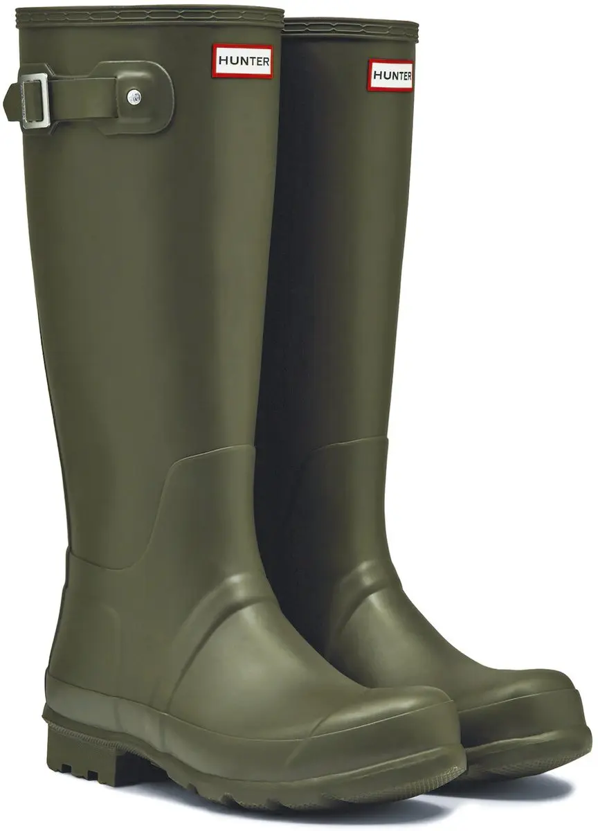 Hunter - Regenlaarzen voor heren - Original Tall Wellington - Olijfgroen - maat 44EU