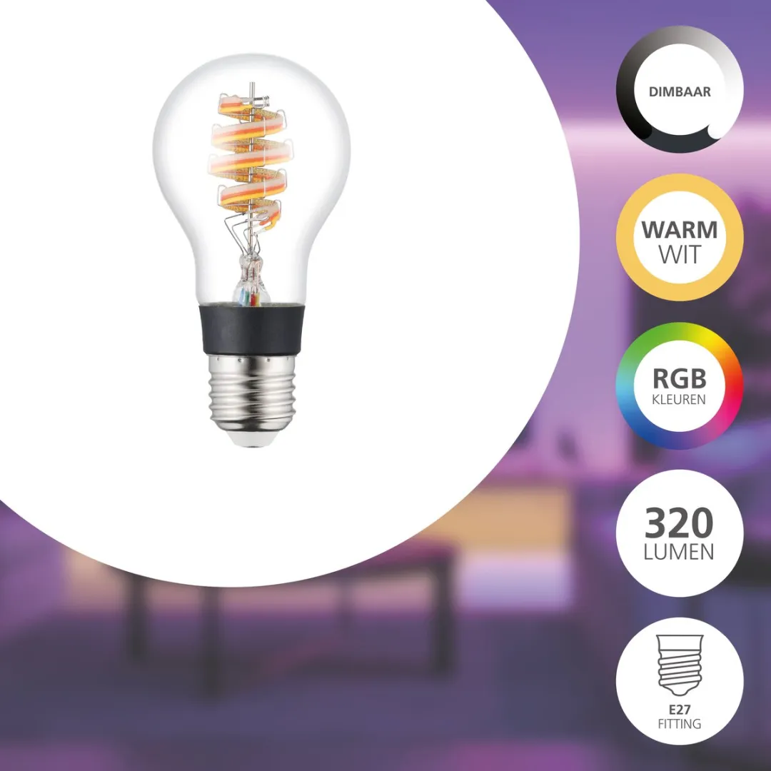 EGLO connect.z Smart LED Lamp E27 - Ø6cm - RGBW - 4,9W