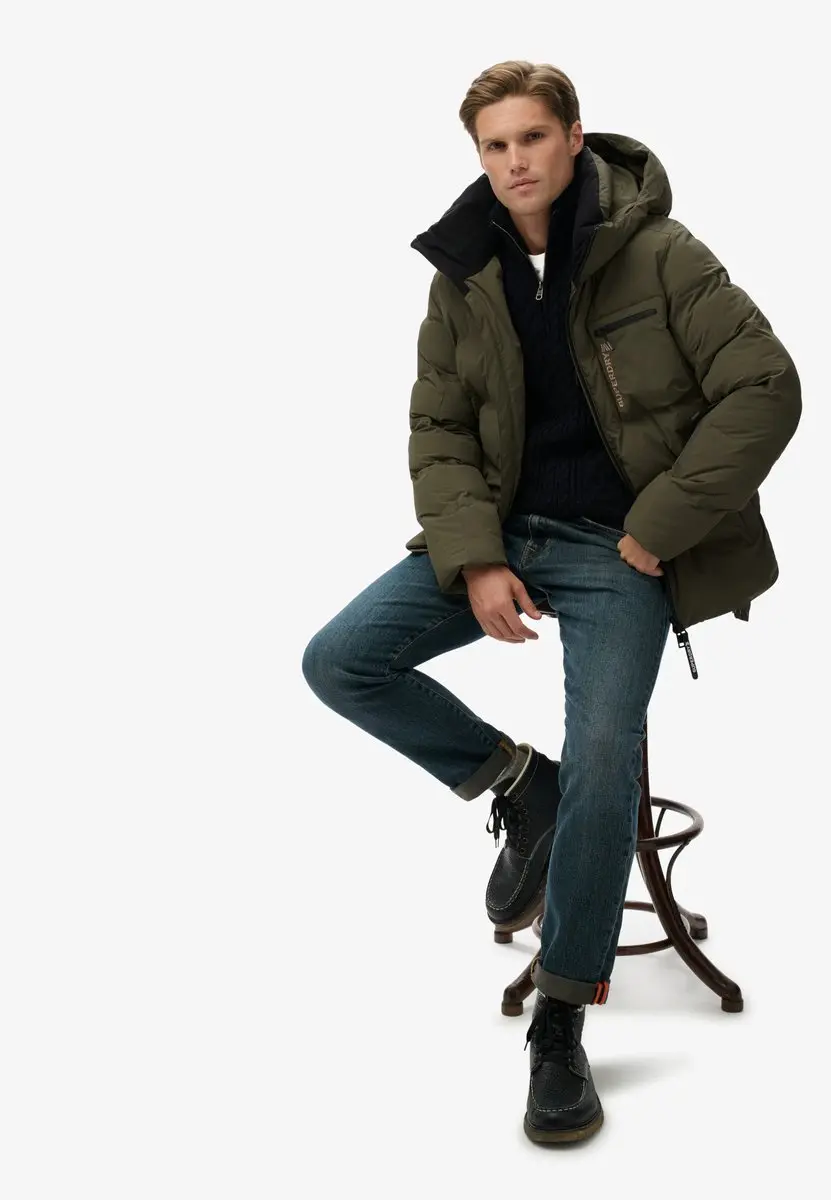 Superdry Ski Sports Jas - Washed Khaki - L - afbeelding 2 van 6