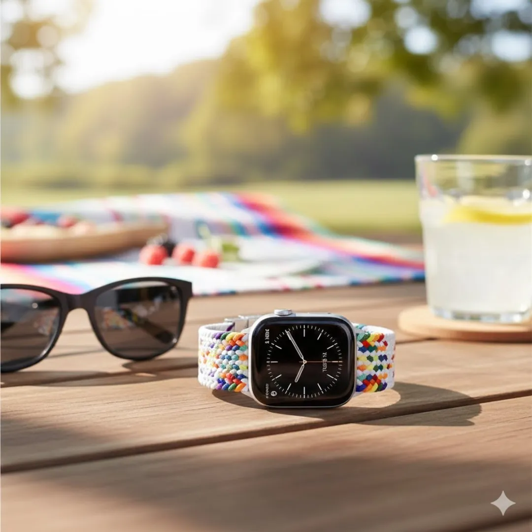 NUVEX Horlogeband Apple Watch 38-42mm - Regenboog Multicolor