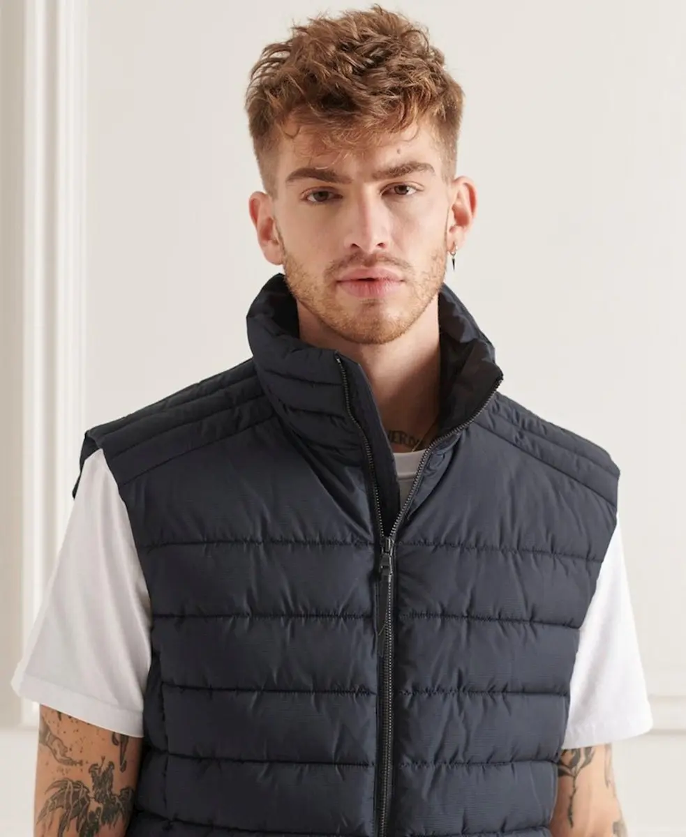 Superdry Studios Fuji Heren Bodywarmer - Eclipse Navy - afbeelding 6 van 6
