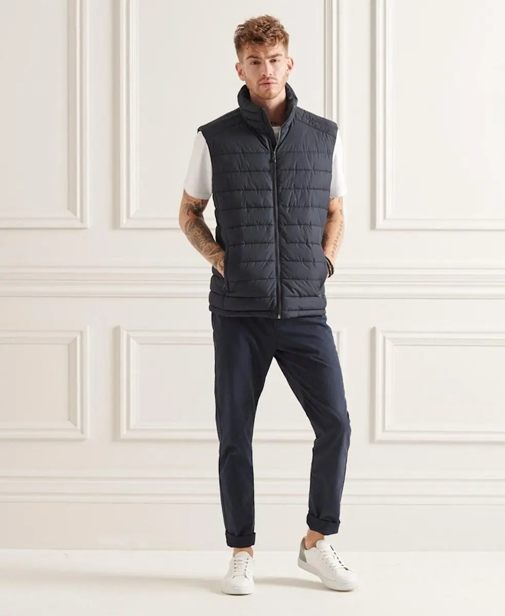 Superdry Studios Fuji Heren Bodywarmer - Eclipse Navy - afbeelding 5 van 6