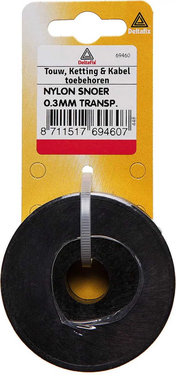 Deltafix snoer nylon transparant 25 m x 0.5mm 1 st.
