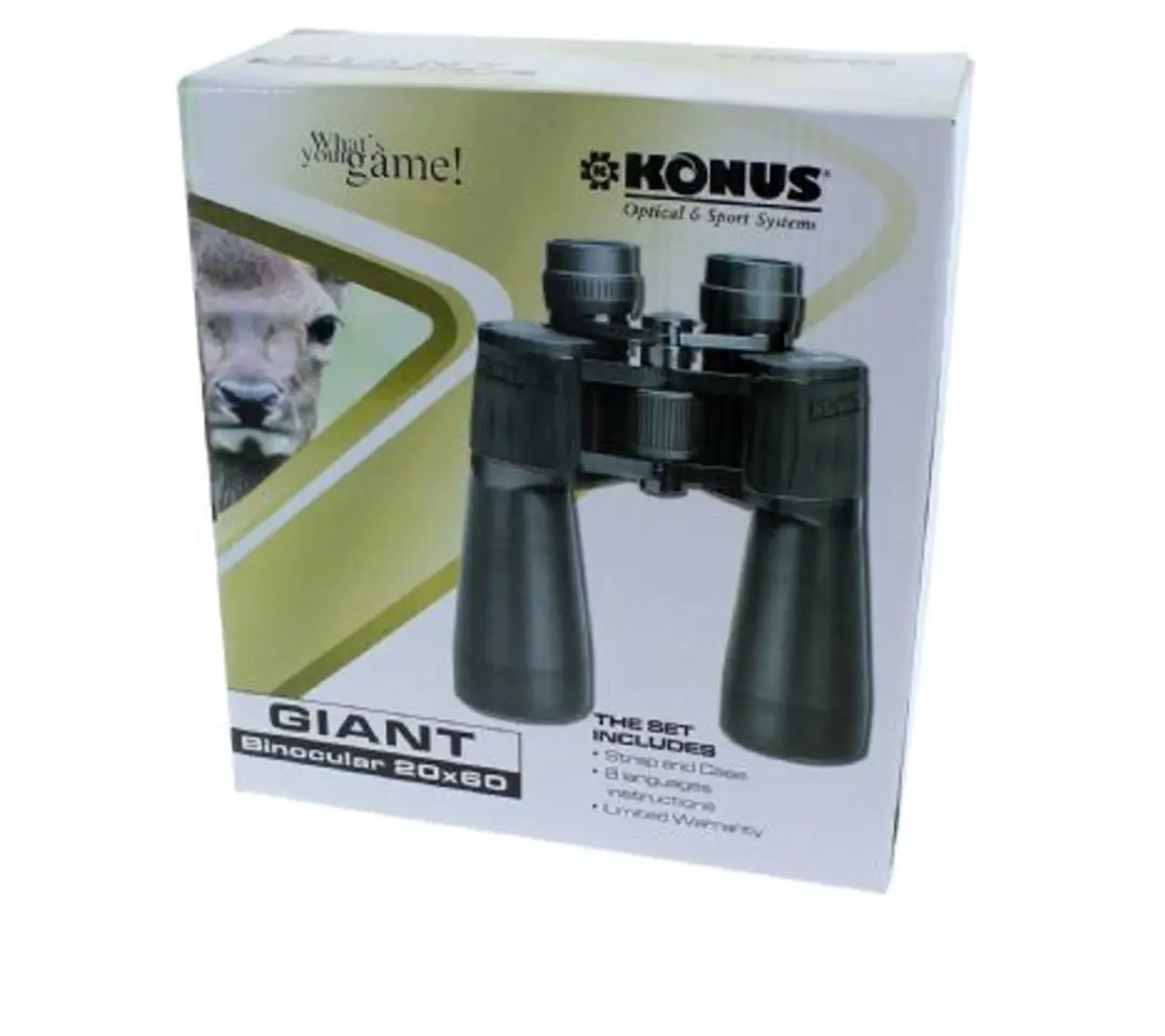 Konus Giant 20x60 Verrekijker - Zwart - afbeelding 2 van 3