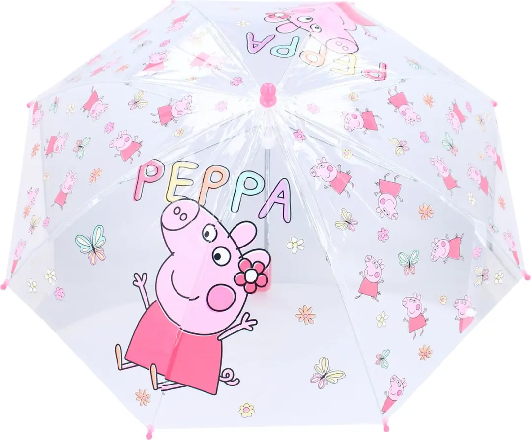 Peppa Pig Rainy Days Kinderparaplu - Transparant - afbeelding 3 van 5