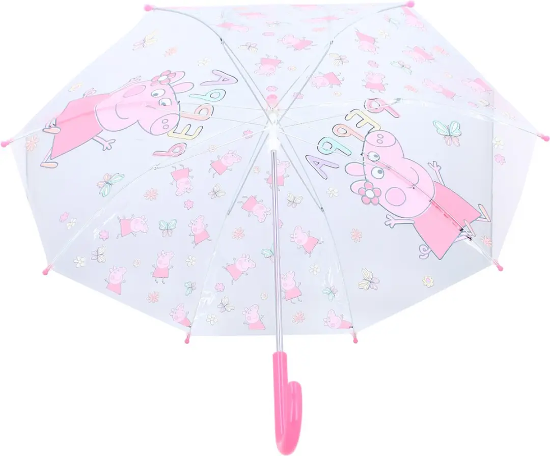 Peppa Pig Rainy Days Kinderparaplu - Transparant - afbeelding 2 van 5