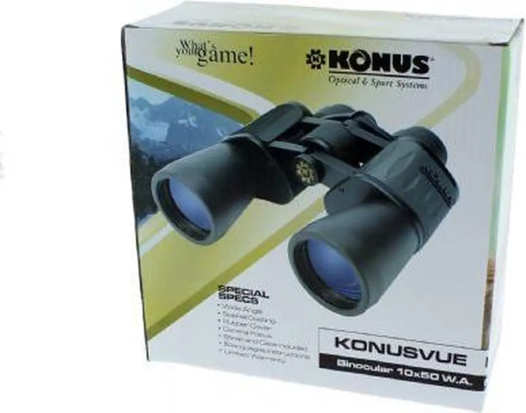 Konus Konusvue 10x50 W.A. Verrekijker - Zwart - afbeelding 4 van 4