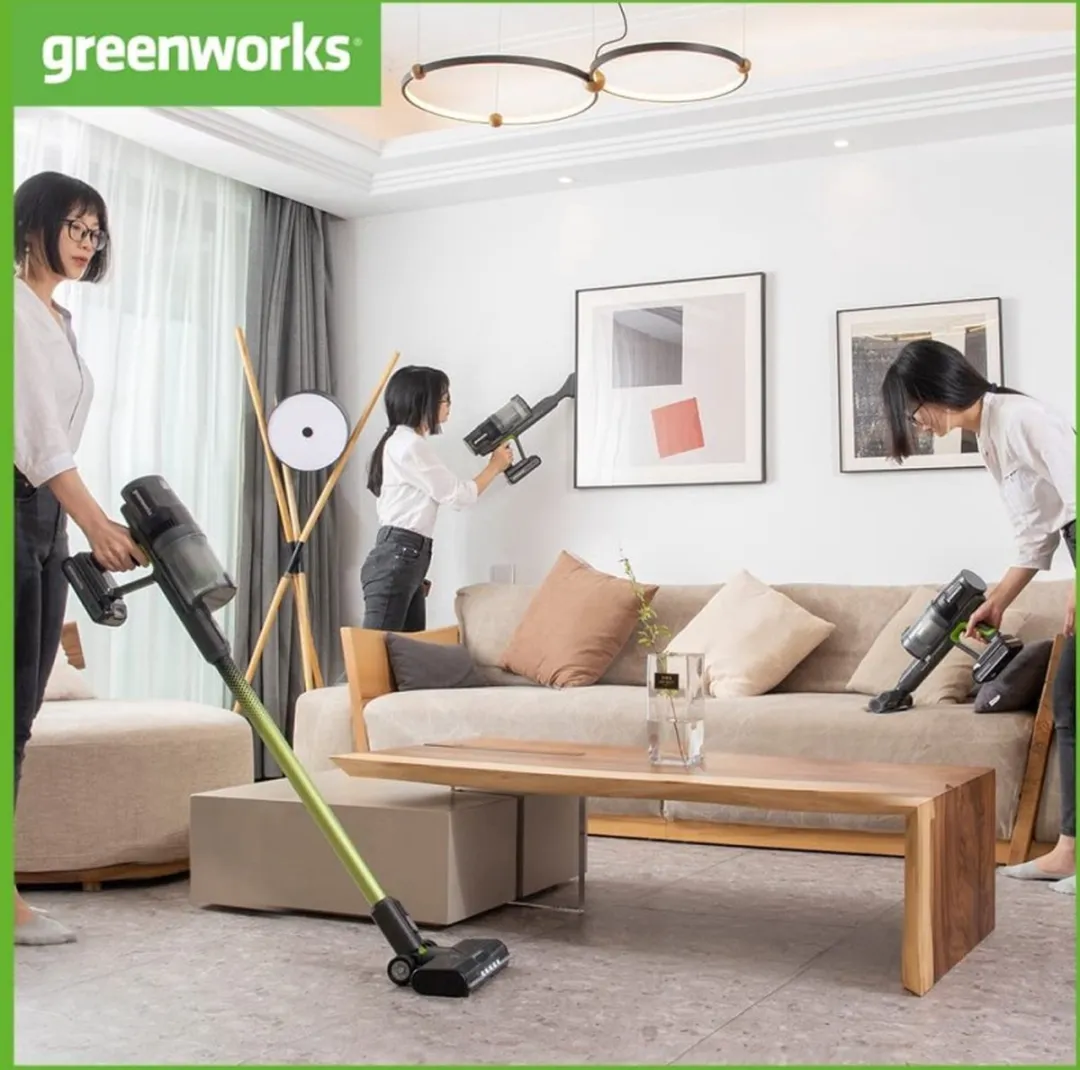 Greenworks GD24SVK4 Accu Stofzuiger - HEPA 13 - Groen