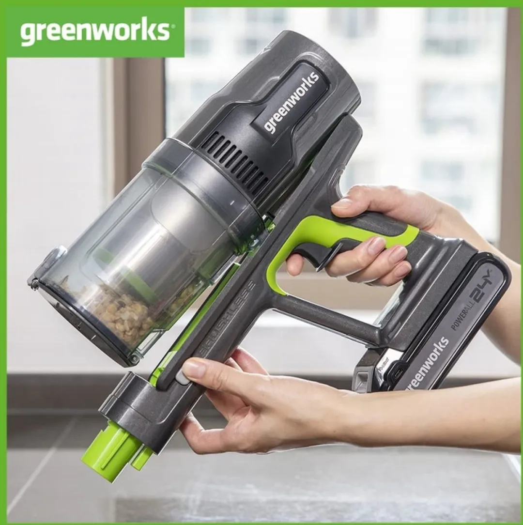 Greenworks GD24SVK4 Accu Stofzuiger - HEPA 13 - Groen