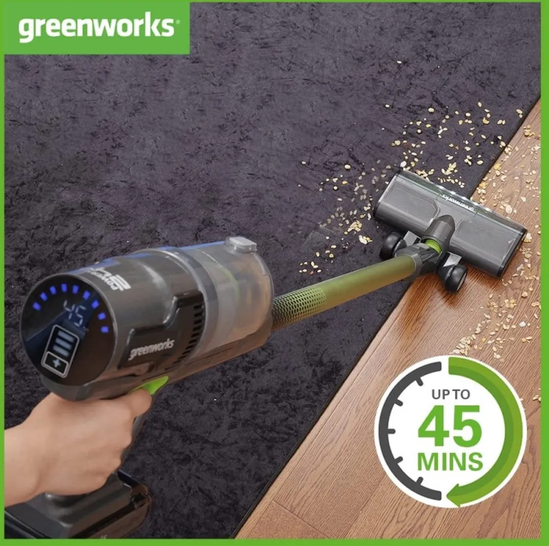Greenworks GD24SVK4 Accu Stofzuiger - HEPA 13 - Groen