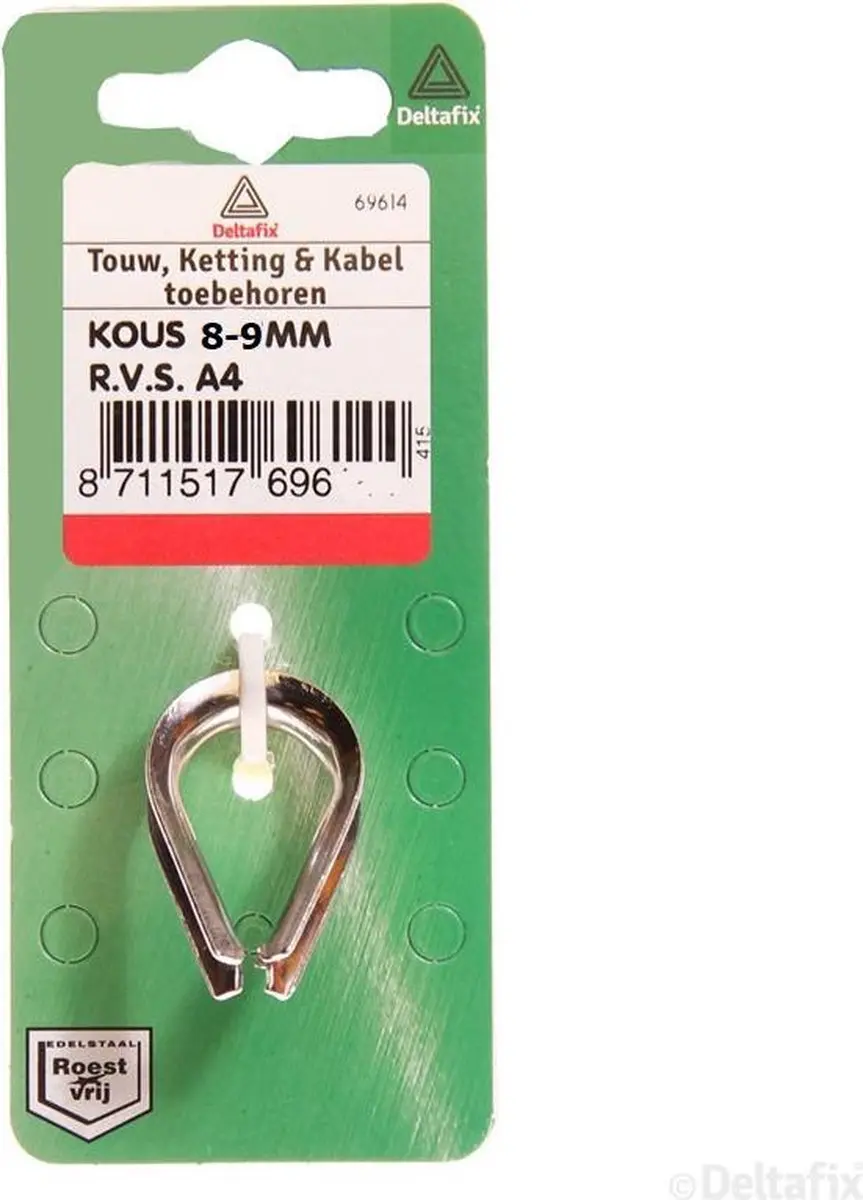 Deltafix Touwkous 8-9mm RVS-A4