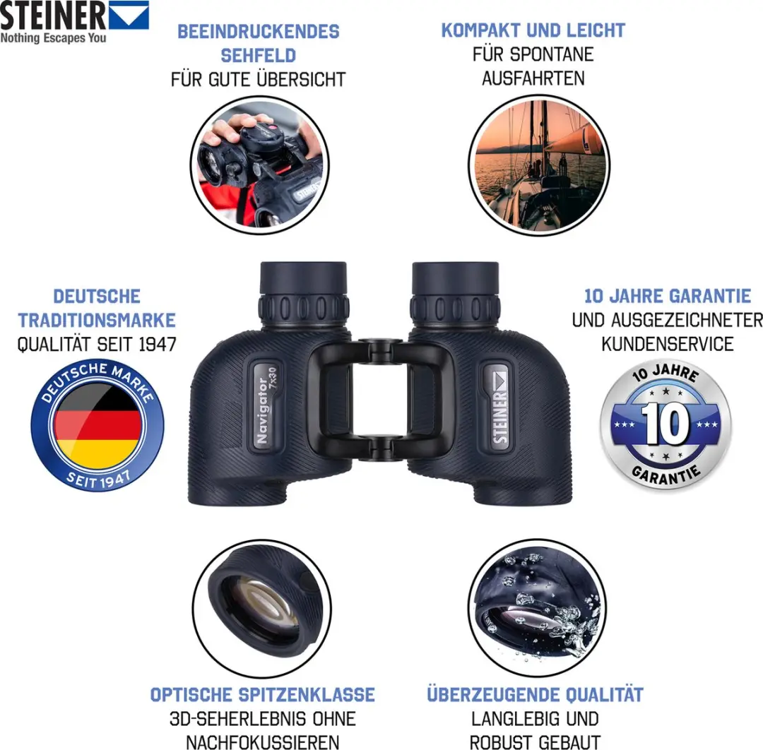 Steiner Navigator 7x30 marine verrekijker - 5m waterdicht - afbeelding 2 van 6