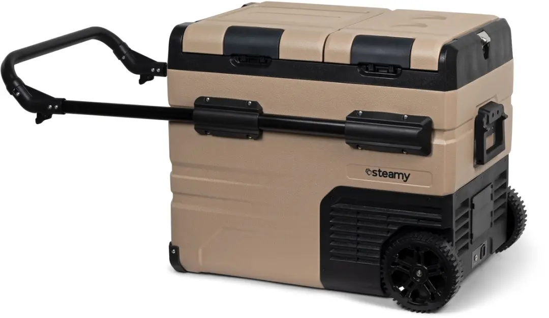 Steamy-E Dual Zone Roller Elektrische Compressor Koelbox Op Wielen