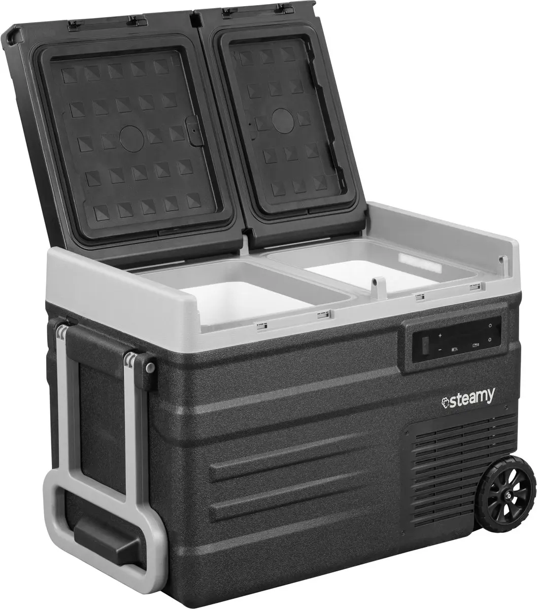 Steamy-E Dual Zone Roller Elektrische Compressor Koelbox Op Wielen