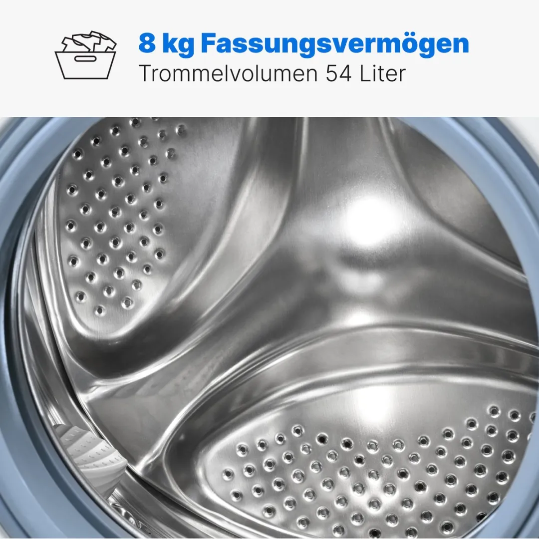 Bomann WA 7185 W Wasmachine 8kg - 15 Programma's - Wit