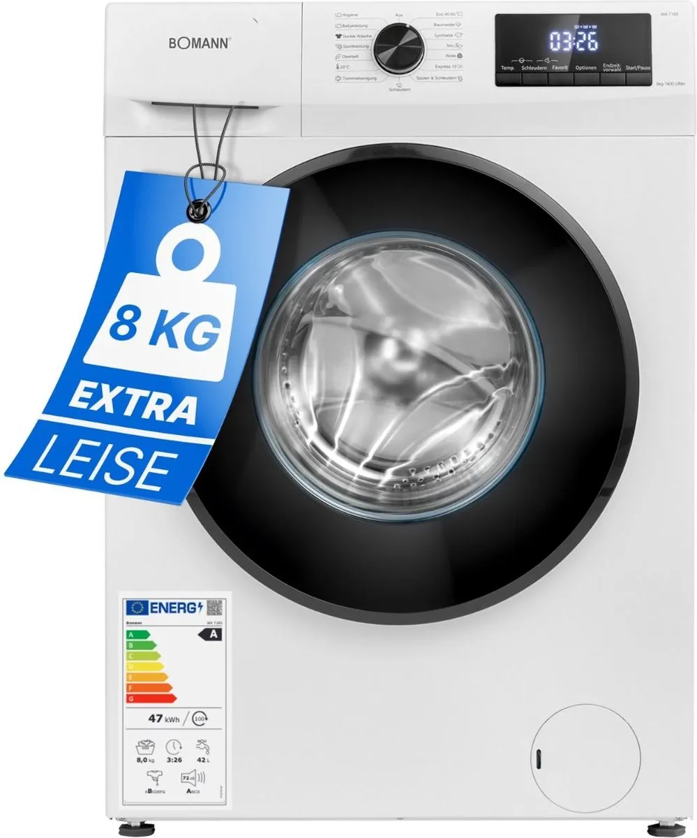 Bomann WA 7185 W Wasmachine 8kg