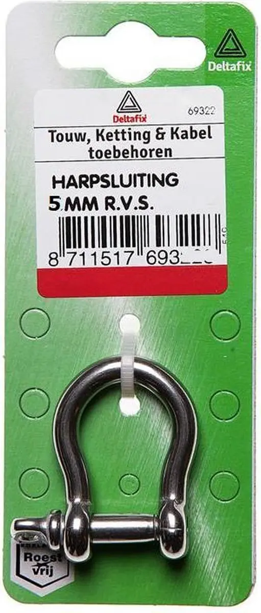 Deltafix Harpsluiting 5mm RVS-A2