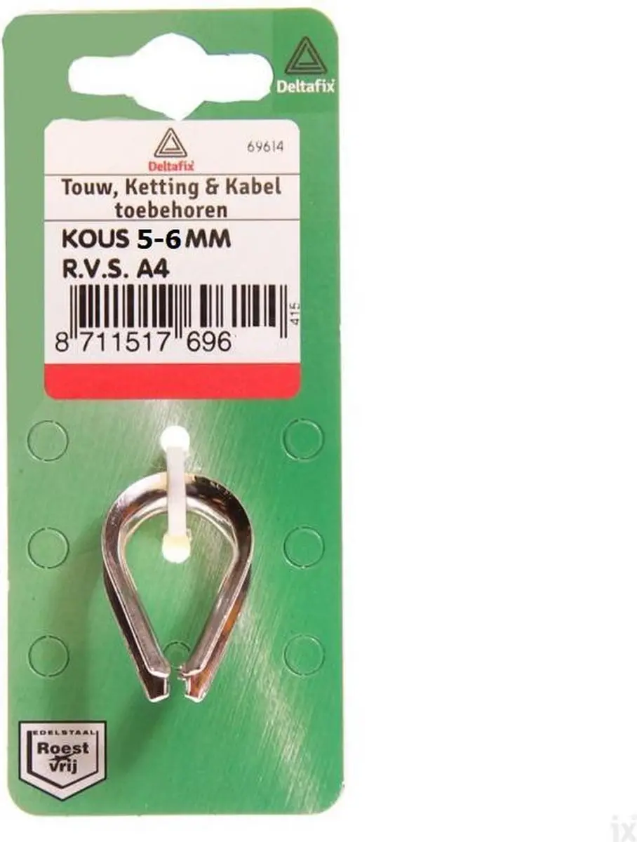 Deltafix Kous 5-6mm RVS