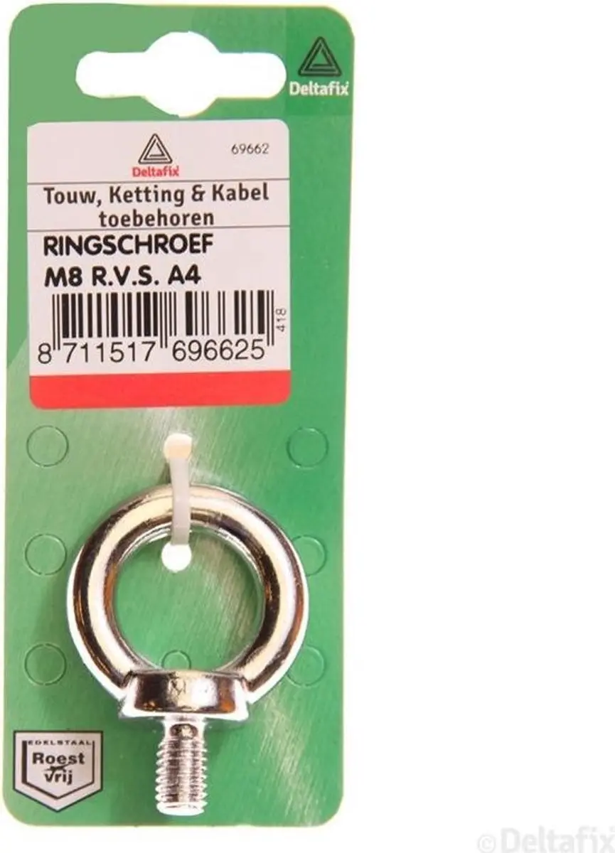 Deltafix Ringschroef M8 RVS