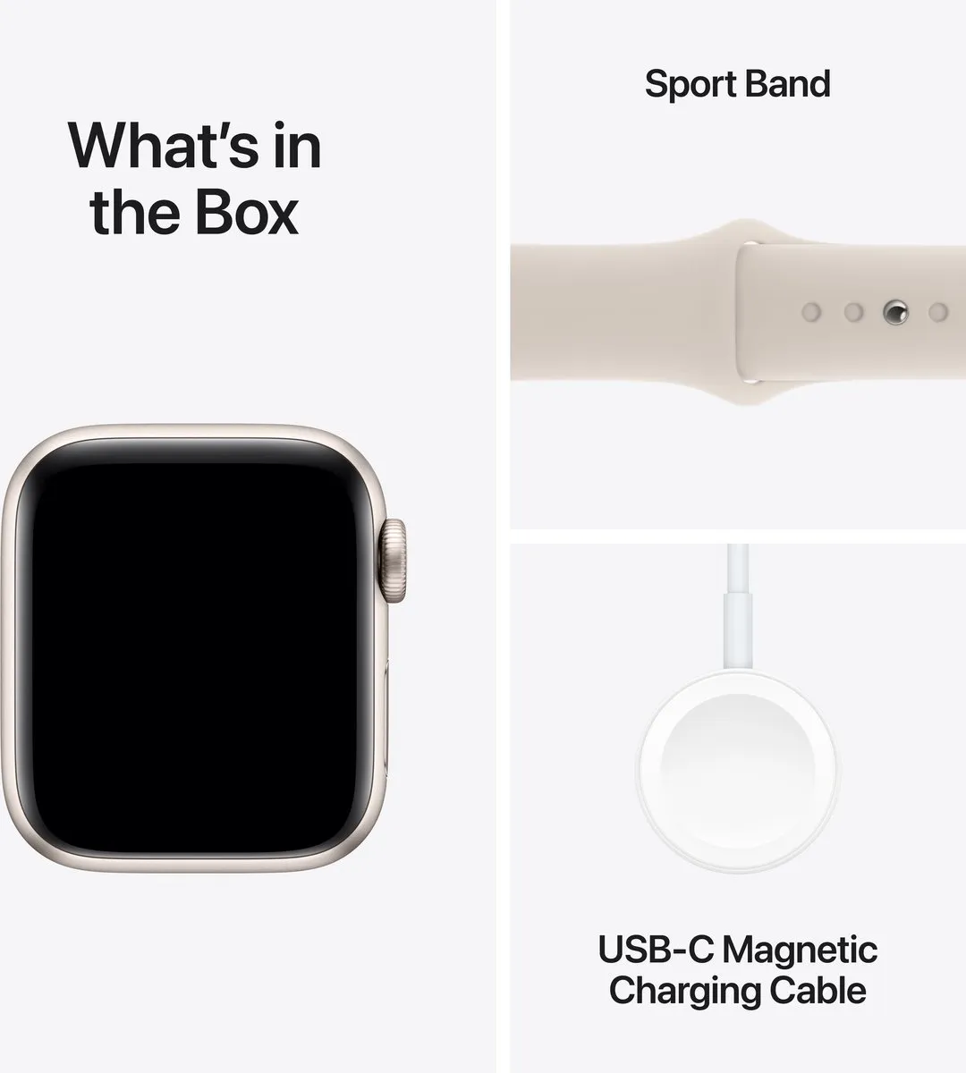 Apple Watch SE 2023 40mm Starlight Aluminium - S/M