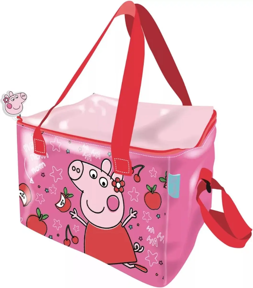 Peppa Pig koeltasje, lunchtasje, afm. 22 x 16 x 15 cm.