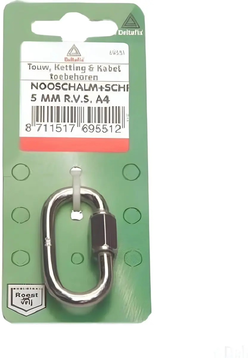 Noodschalm 5 mm RVS A4